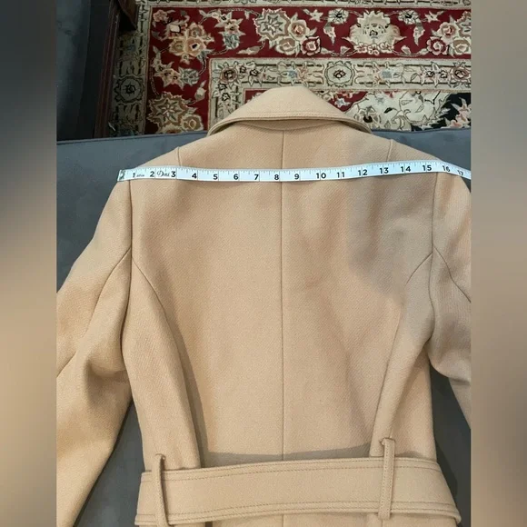 Reiss Tor Belted Wool Blend Coat In Camel NWT  US 4 - Picture 12 of 16